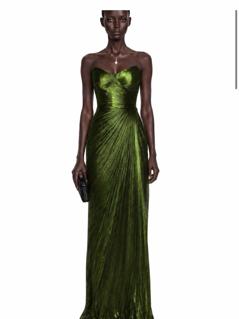 Strapless Emerald Green Evening Gown